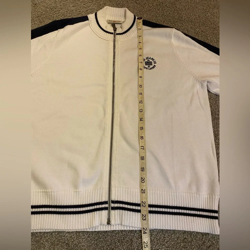 Polo Jeans Company white and navy sweater in size XL. NWOT - Picture 7 of 12